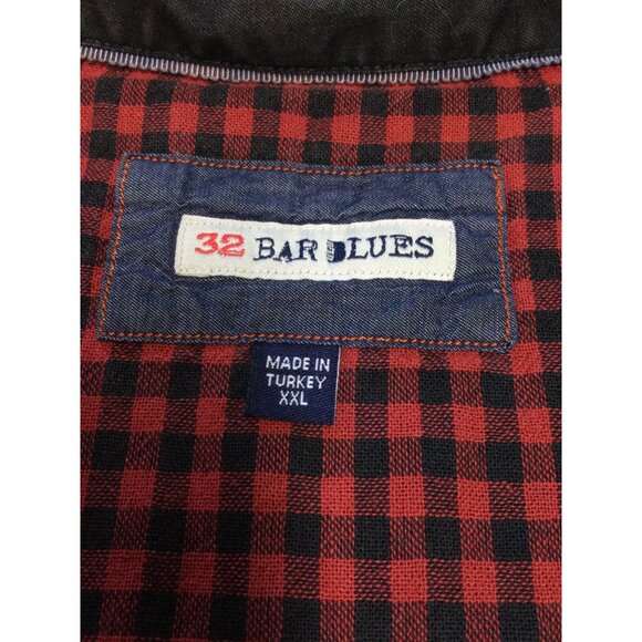 32 Bar Blues Mens Plaid Flannel Button Front Shirt Size XXL Lined Warm Work - Picture 4 of 8